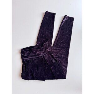 AKRIS Dark Purple Velvet Asymmetrical Overlay Jodhpur Legging Pants, Size 6